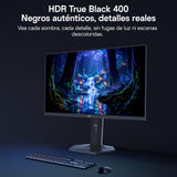 HKC Monitor OLED para Juegos de 27 Pulgadas, 240 Hz, QHD (2560 × 1440), 0,03 ms, HDR True Black 400, 99% DCI-P3, Eye Care, HDMI 2.1, DP 1.4, VESA 100 × 100, Ajuste de Altura e Inclinación, Gris