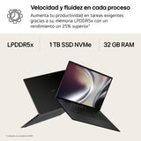 LG gram 16U55U-G.AU88BN - Ordenador Portátil Ultraligero de 16" Ryzen AI 7 445, 32 GB RAM, 1 TB SSD, AMD Radeon Graphics, IPS Antirreflejo, 1800g, 26 h, Windows 11, Teclado ES, Negro carbón