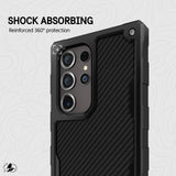 Pelican Shield - Funda para Samsung Galaxy S24 Ultra [6.8 pulgadas] [Carga inalámbrica] [Protección contra caídas MIL-STD de 21 pies] Funda para Samsung Galaxy S24 Ultra - Funda resistente con soporte
