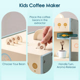 ROBUD Tienda de Compras para niños, Tienda de Compras de Madera, Juguete de Tienda de comestibles con máquina de café, Caja registradora, máquina expendedora, Juguete de rol Grande, 3+
