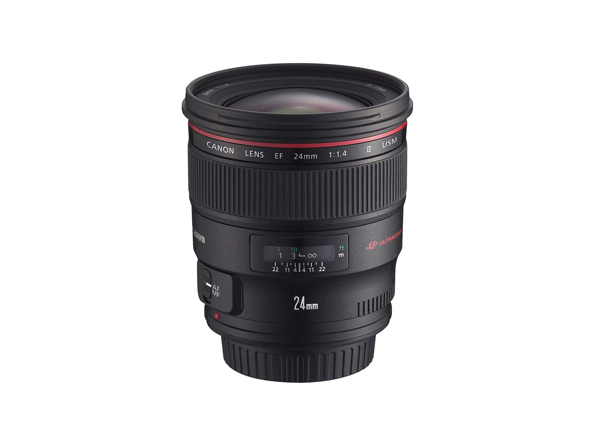 Canon EF 24 mm f/1.4L II USM - Objetivo para Canon (Distancia Focal Fija 24mm, Apertura f/1.4-22, diámetro: 77mm) Negro