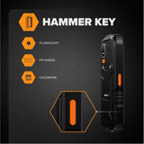 Hammer H Horizon LTE Móvil Irrompible, Batería 3000mAh, 64 GB, Pantalla IPS 2,8", Teclas Grandes, Botón SOS, Linterna, Cámara 2MP, Radio FM, USB-C, Dual SIM, IP68/MIL-STD-810H, Negro