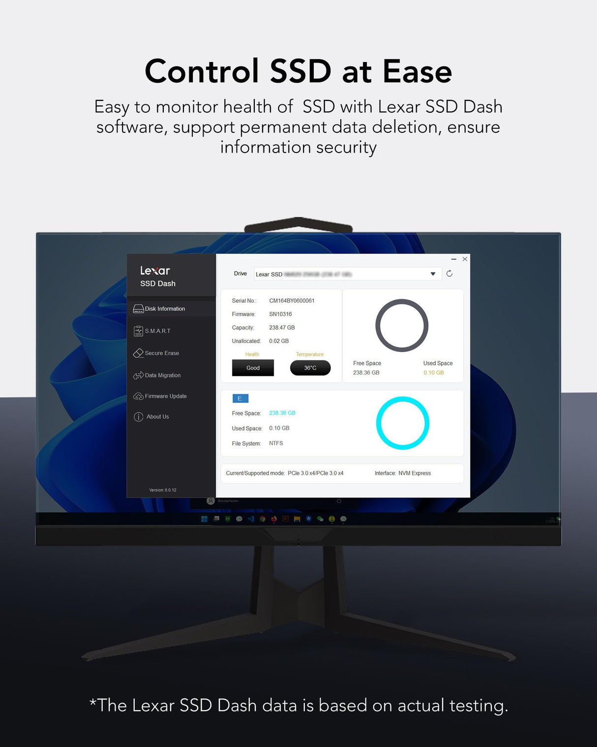 Lexar NM610PRO 2TB SSD, SSD Interno M.2 2280 PCIe Gen3x4 NVMe 1.4, hasta 3300 MB/s de Lectura, Unidades SSD internas con Flash NAND 3D para portátiles, computadoras de Escritorio y PC