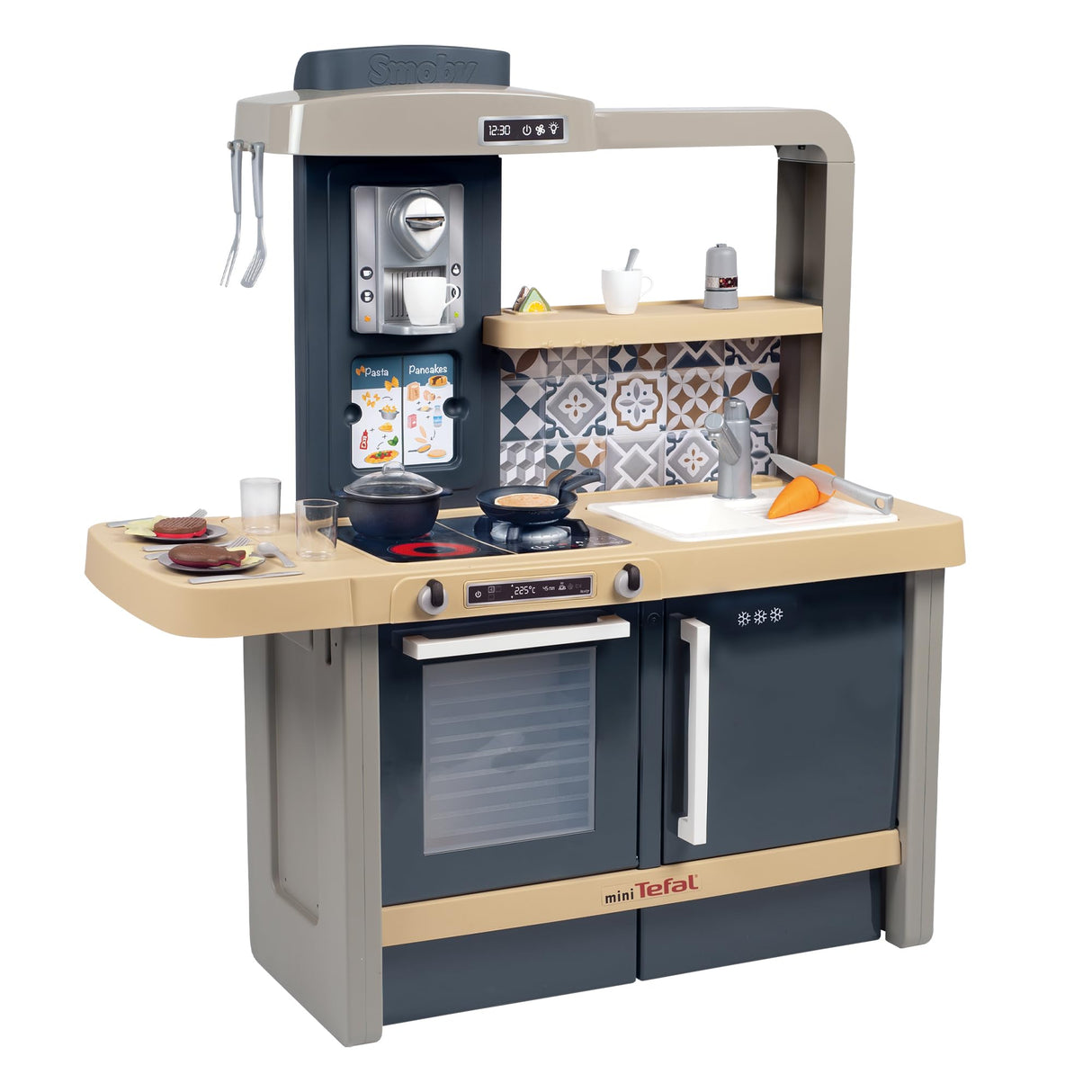 Smoby- Cocina Infantil Evolutiva con Sonidos, Encimera Elevable hasta 8cm Extra, 31 Accesorios, 4 Electrodomésticos, Juguete Niños Niñas A Partir de 3 años (7600312308)