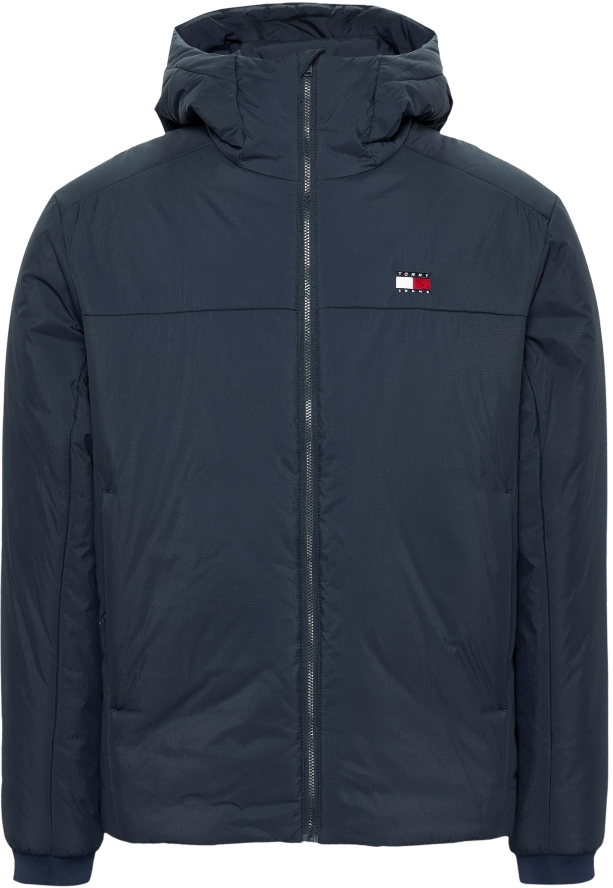 Tommy Jeans Cazadora Hombre Poly Jacket impermeable, Azul (Dark Night Navy), L