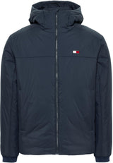 Tommy Jeans Cazadora Hombre Poly Jacket impermeable, Azul (Dark Night Navy), L