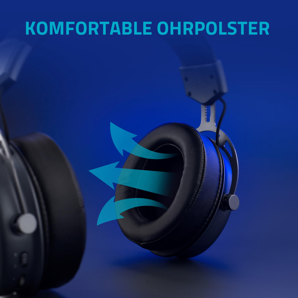 Rapoo Auriculares inalámbricos VH800 para Videojuegos, micrófono Flexible con Silencio, Almohadillas de Piel sintética, batería de 46 Horas, Auriculares Bluetooth y PC de 2,4 GHz, Mac, Xbox One, PS4,