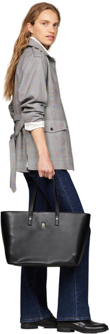 Tommy Hilfiger Bolso tote Mujer grande, Negro (Black), Talla Única
