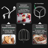 ProfiCook® robot de cocina | XXL | 12L bol | amasadora | motor 2500W | engranaje metálico | pantalla LED | robot de cocina | para hasta 8,5 kg de masa | 13 velocidades | PC-KM 1254 acero inoxidable