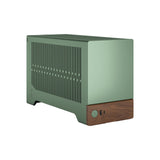 Fractal Design Terra Jade - Wood Walnut Front Panel - Small Form Factor - mITX Gaming Case – PCIe 4.0 Riser Cable – USB Type-C - Anodized Aluminum Panels