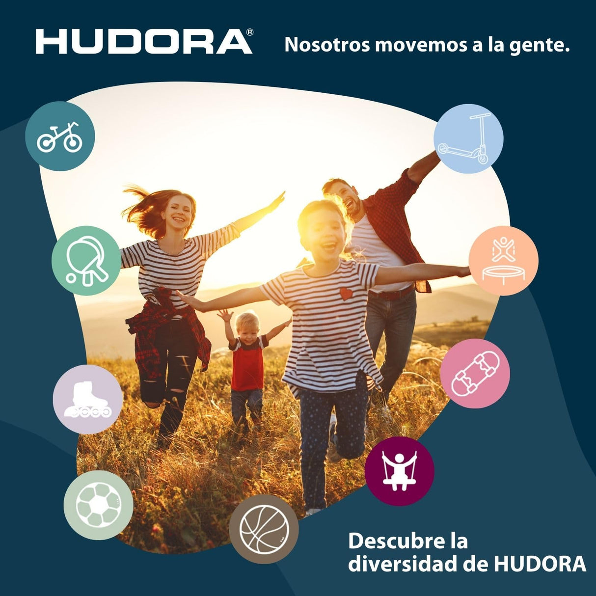 HUDORA Scooter BigWheel 205 - Rodillo de aluminio estable - Patinete urbano ajustable y plegable con soporte - Patín deportivo para niños y adultos hasta 100kg