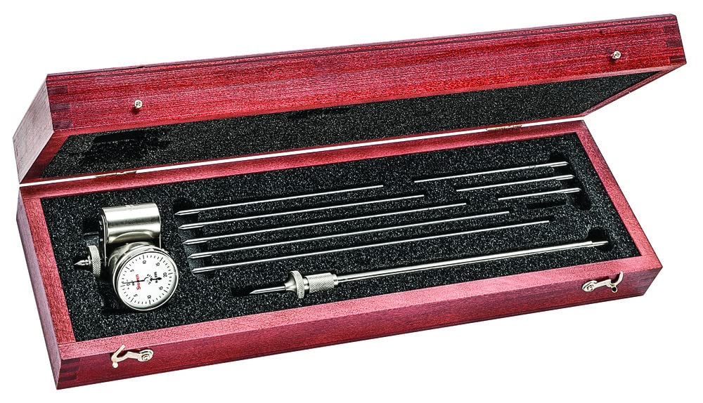 Starrett 696z Cigüeñal Distorsión Dial/calibre de tensión, 0.001 "Graduación, 2 – 3/8" – 18 "Rango, 0 – 20 – 0 Dial lectura, 0,040" una revolución