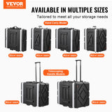 VEVOR 4U Gabinete para Servidor, Profundidad de 361,95 mm, Gabinete para Rack de Servidor con Manija de Construcción ABS, Paneles Frontal y Posterior Desmontables para Amplificadores, Mezcladores