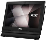 MSI Pro 16T 10M-079XEU, Ordenador All In One 16” HD, Intel Celeron 5205U, 4GB DDR4, 256G M.2 PCIe SSD, sin Sistema operativo, Color Negro