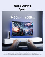 Lexar Play 2280 2TB SSD con disipador de Calor, PCle Gen 4x4 NVMe, PS5, Velocidad de hasta 7400 MB/s, Unidad de Estado sólido Interna de Alto Rendimiento, Compatible con Playstation 5