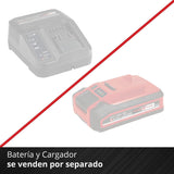 Einhell Aspirador de polvo de mango con batería, 18 V, aspirador de polvo con batería sin bolsa, recipiente colector de 0.6 L, tecnología de ciclón, sistema de filtro triple, Color Rojo/Negro