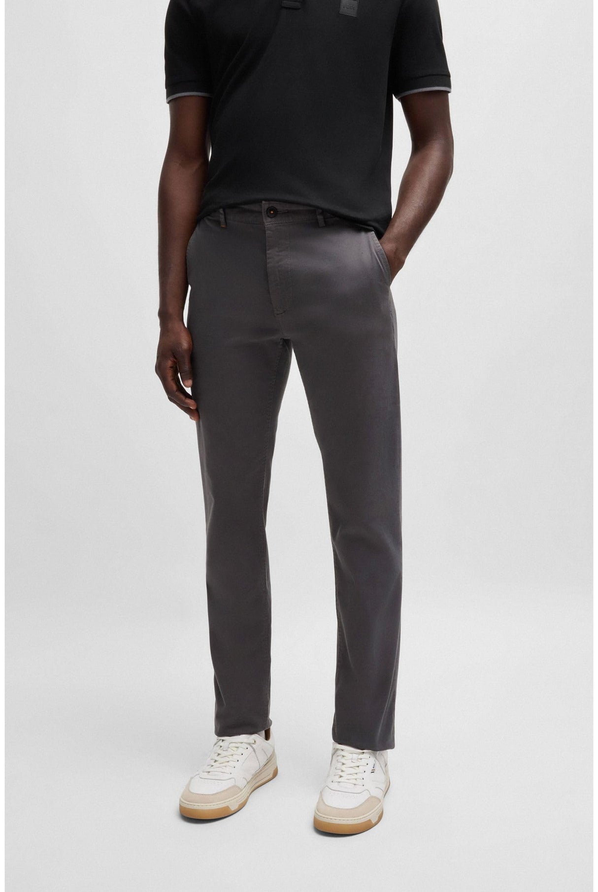 BOSS Chino_slim, Pantalones Planos Hombre, Grey20, 33W / 32L