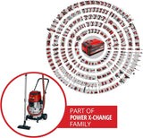 Einhell Aspirador inalámbrico TE-VC 36/30 Li S-Solo Power X-Change (iones de litio, 36 V, ECO/BOOST, depósito de 30 l, manguera incluida, sin batería y cargador)