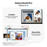 Samsung Galaxy Book5 Pro, Ordenador Portátil IA 16", Procesador Intel Core Ultra 7, 16GB RAM, Almacenamiento 1TB, Windows 11 Home, Gris, Teclado QWERTY Español