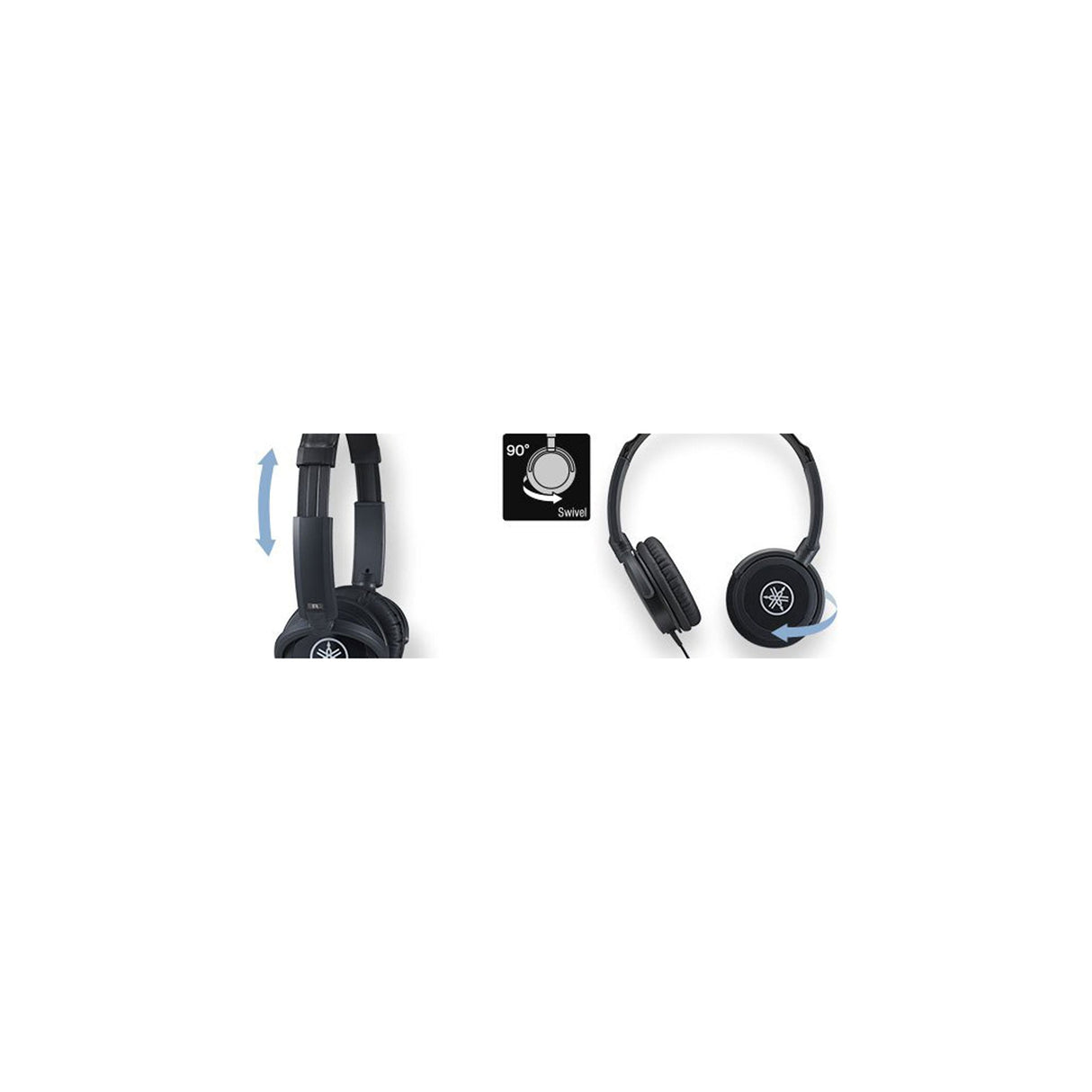 Yamaha HPH-100 - Auriculares supraaurales de diadema para un ajuste cómodo y un sonido dinámico de calidad, adecuados para teclados digitales Yamaha, color Negro
