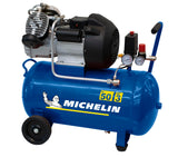 MICHELIN - Compresor de aire portátil MB3650 - Tanque de 50 litros - Motor de 3 hp - Presión máxima 10 bar - Flujo de aire 360 l/min - 21.6 m³/h