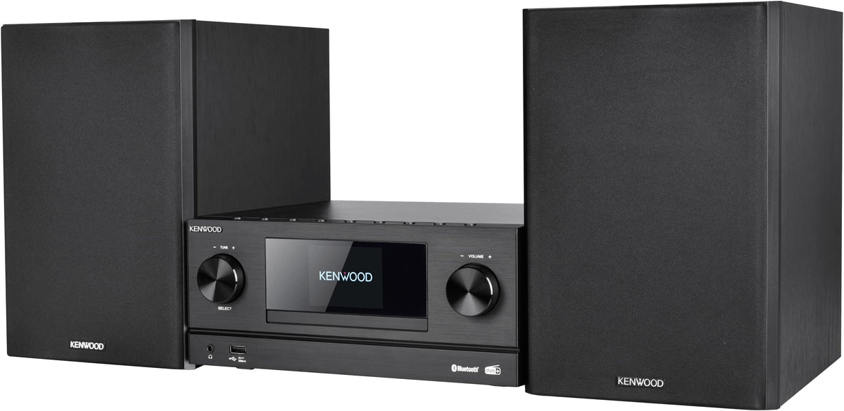 Kenwood M-9000S-B - Micro Sistema Hi-Fi con CD, Dab +, Radio por Internet, Spotify, FM, Bluetooth, USB y Gran Pantalla a Color TFT