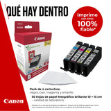 Multipack cartouches d'encre + pack papiers photo - CANON - CLI-581XL Noir/Cyan/Magenta/Jaune - Haut rendement