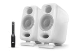 IK Multimedia iLoud Micro Monitor Pro Blanco (par) 50 W portátil y potente monitor de estudio de referencia, amplificador de alta eficiencia clase D, controladores hechos a medida para mezclar música