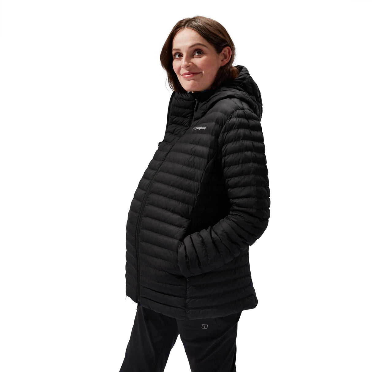 Berghaus Nula Hooded Maternity 2in1 Chaqueta para Mujer, Negro azabache, 40