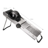 LACOR 60357 Mandolina, Con Protector y Cuchillas Giratorias Inox, Pies y mango Antideslizantes, Ideal para cortar Patatas, Verduras, Fruta, Cocina Profesional, Plateado, 45.5 x 22 x 10.5 cm