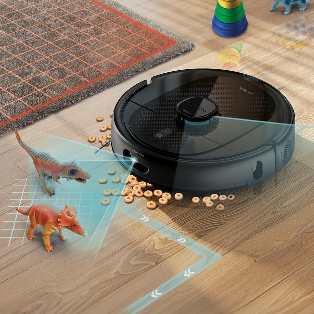 Cecotec Robot Aspirador Conga 9590 Spin Revolution Ultra Power Navegación Láser Inteligente, 10.000 Pa, Máx 240 min autonomía, Mopas giratorias. Cepillo de Silicona, Óptimo para Pelo de Mascotas