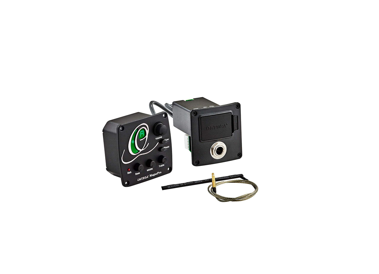 ORTEGA Perfomer Series Classical Guitar 44 Mástil delgado, Caja fina, Zurdo Abeto y Preamp y funda RCE238SN-FT-L