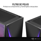 SPIRIT OF GAMER - Clone 4 - Caja PC Gaming RGB con Pared Transparente De Vidrio Templado - CREA Tu Propia Torre PC Gamer - Torre Compatible con ATX/MATX/ITX - 2 Ventiladores de 120 mm incluidos