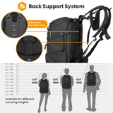 TARION Mochila para cámara Mochila impermeable para cámara Mochila para cámara Mochila grande para fotografía Acceso lateral con compartimento para computadora portátil de 15,6''