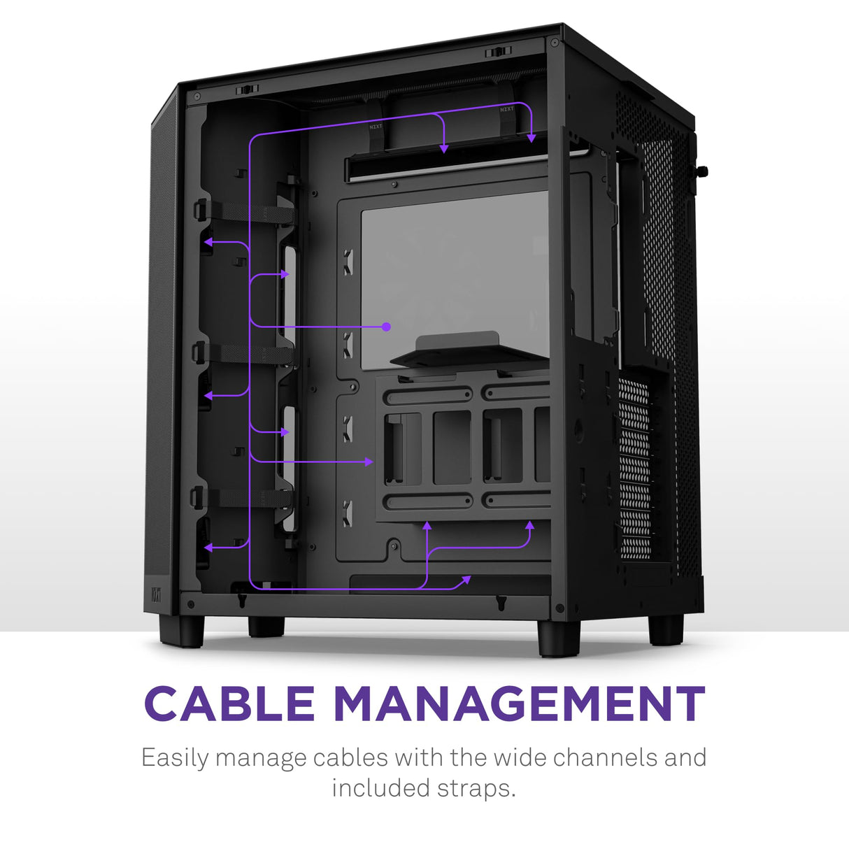 NZXT H6 Flow RGB Caja PC Gaming ATX | Mid-Tower de Cámara Dual Compacta| | Incluye 3 Ventiladores de 120 mm RGB | Paneles de Cristal Panorámicos | Color Negro | CC-H61FB-R1
