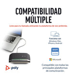Poly Sync 20 con USB-C - Altavoz manos libres portátil con reducción de ruido o de ecos, Bluetooth - Funciona con Teams, Zoom, PC, Mac, móviles