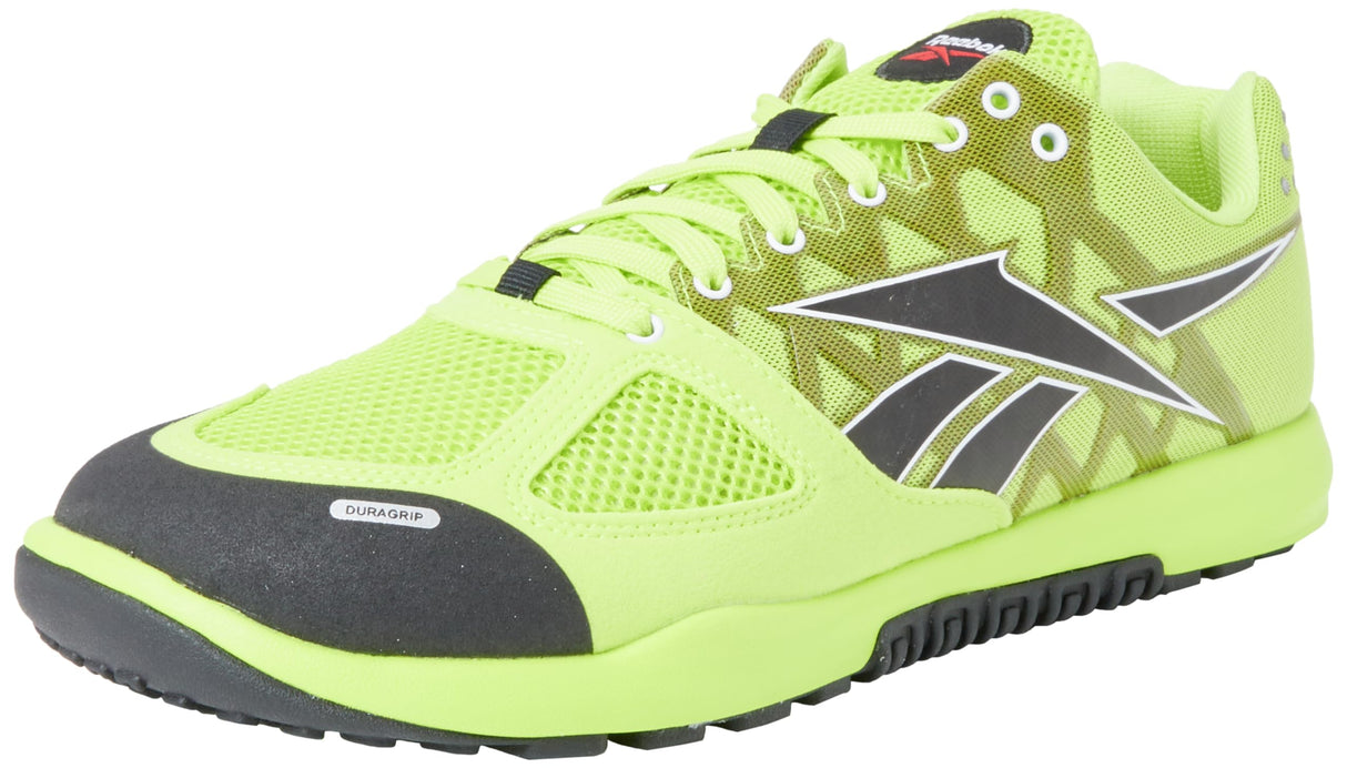 Reebok Tenis Nano 2.0 para Hombre, Laser Lime F23 Core Black FTWR White, 44.5 EU