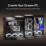 HAVN HS 420 VGPU Dual Chamber ATX Mid Tower PC Case Black | PCIe 5.0 Vertical GPU Kit, 11x 140mm Fans & 3X 420mm Radiator Support, SimpliCable Management, Vidrio Templado, PWM Fan Hub