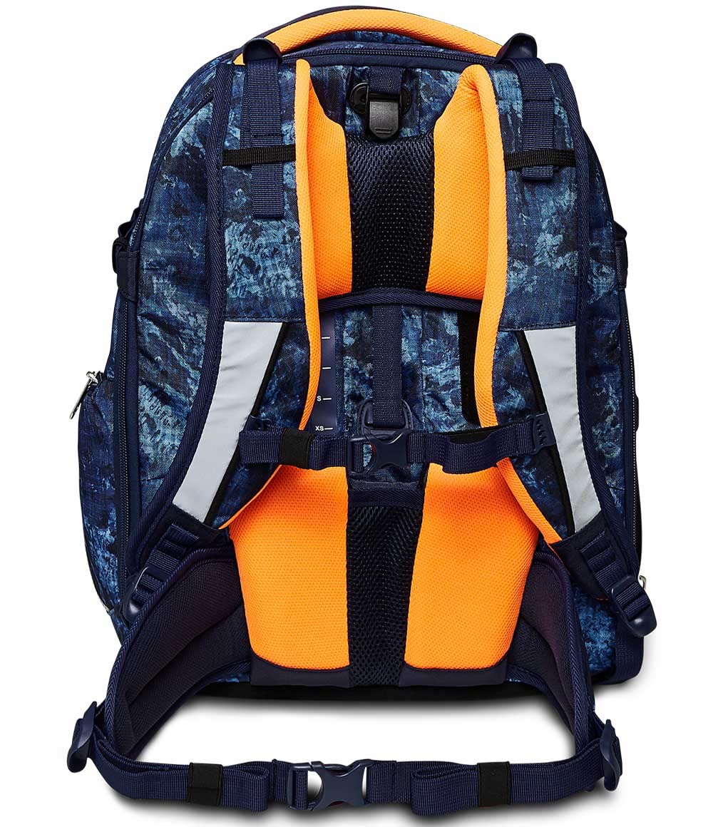 Seven Gang Mochila Ergonómica Ecológica, UPDOWN TWICE GRS DEEPLY INDIGO, Azul - Mochila de Escolares, Diario, Viaje, para niños, niñas, adolescentes - Maxi Capacidad