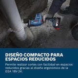 Bosch Professional 18V System Sierra Sable a Batería GSA 18V-24 (incl. hoja de sierra S922EF, S2345X)