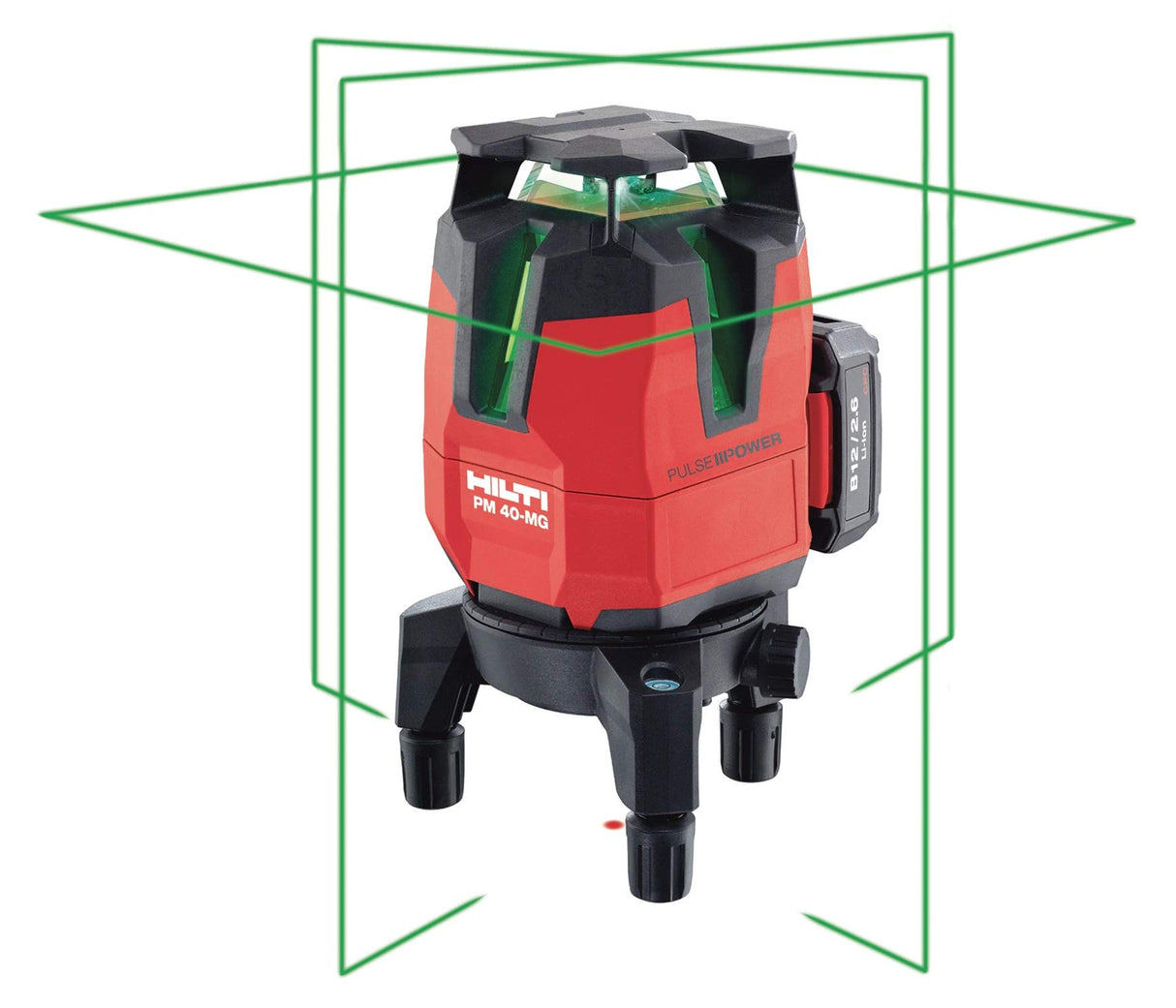 HILTI 2152385 Láser de múltiples 4 líneas para instalaciones de fontanería, nivelaciones, alineaciones y cálculo de escuadras, Negro/Rojo
