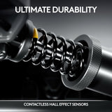 Logitech G PRO Racing Pedals - Pedales de simulación de carreras con freno con celda de carga de 100 kg, totalmente personalizables, resortes y elastómeros intercambiables, diseño modular, Negro