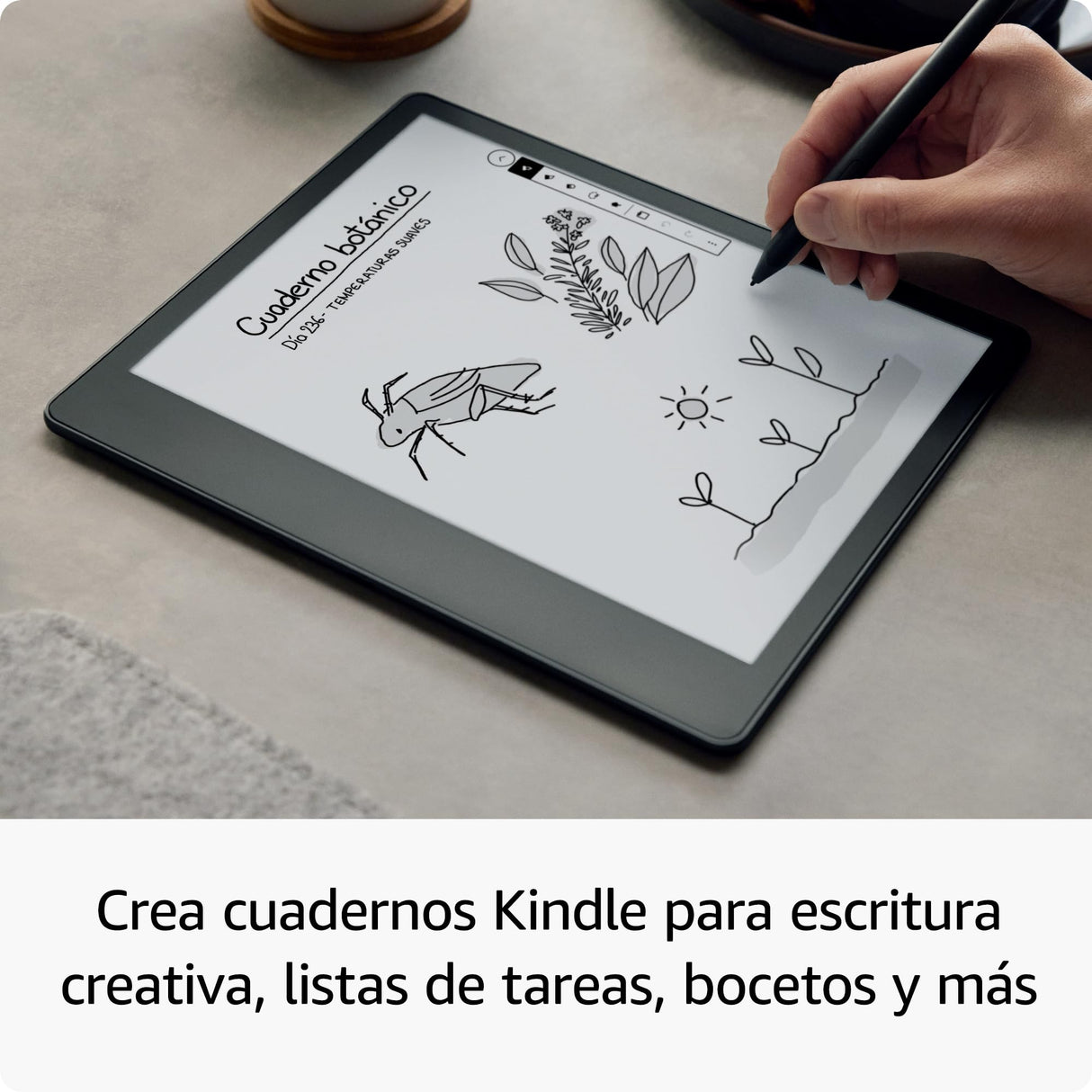 Kindle Scribe (2022), el primer Kindle que a la vez es un cuaderno digital, todo en uno, con 16 GB de almacenamiento y una pantalla Paperwhite de 10,2" y 300 ppp | Con el lápiz básico