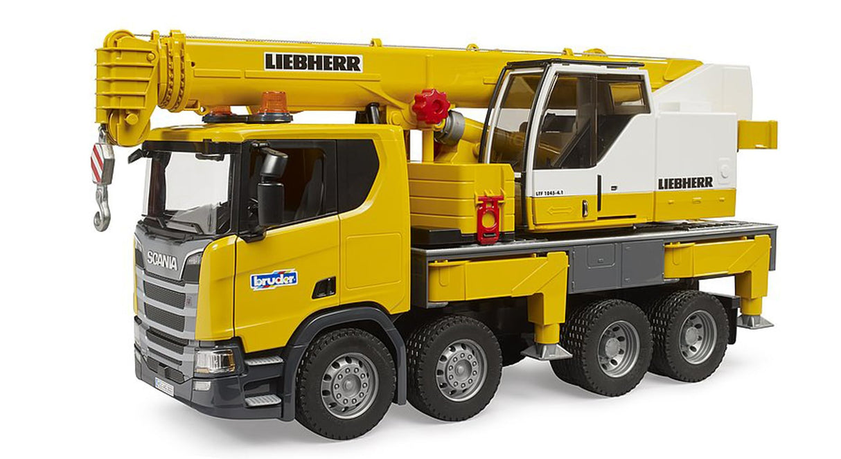 bruder 03571 - Camión grúa Scania Super 560R Liebherr con módulo de luz y sonido - 1:16 Vehículos, Vehículos de construcción, Camión grúa, Camión, Juguetes a partir de 4 años