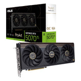 ASUS ProArt - Tarjeta gráfica Nvidia GeForce RTX 5070 Ti OC Edition, 16 GB GDDR7, 256 bits, PCIe 5.0, 2,5 Ranuras, 1 HDMI 2.1, 3 DisplayPort 2.1, USB-C, GPU Tweak III, Negro, PROART-RTX5070TI-O16G