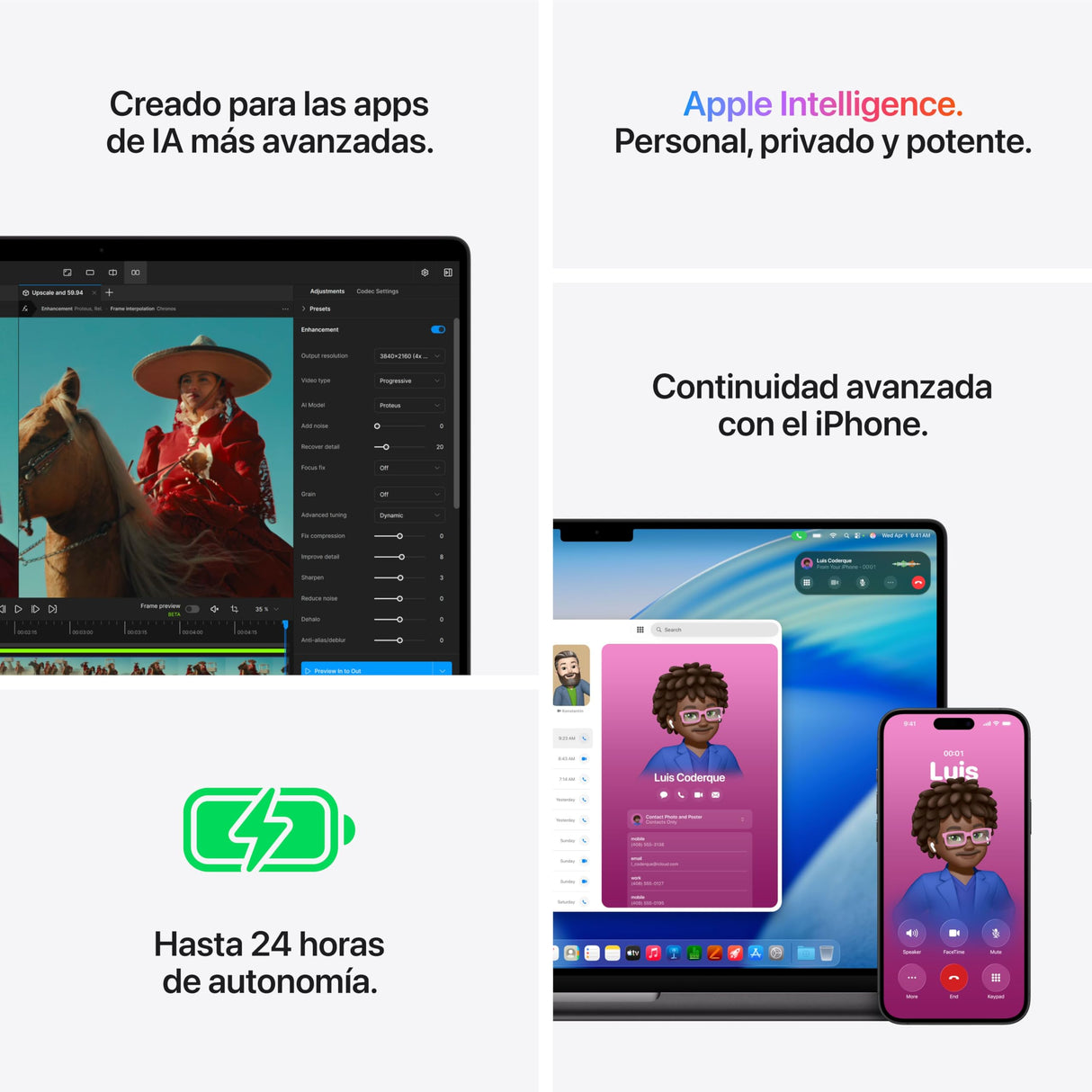 Apple MacBook Pro de 16,2 Pulgadas portátil con Chip M5 Pro: Pantalla Liquid Retina, CPU de 18 núcleos y GPU de 20 núcleos, 48 GB Memoria unificada, 1 TB de SSD, Teclado español; Negro Espacial