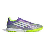 adidas F50 League Laceless Turf Football Boots, Botas de fútbol Unisex Adulto, Purple Rush/Cloud White/Lucid Lemon, 39 1/3 EU