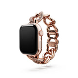 Swarovski Correa de cadena, Para Apple Watch® 40 mm y 41 mm, Tono oro rosa, Acabado tono oro rosa