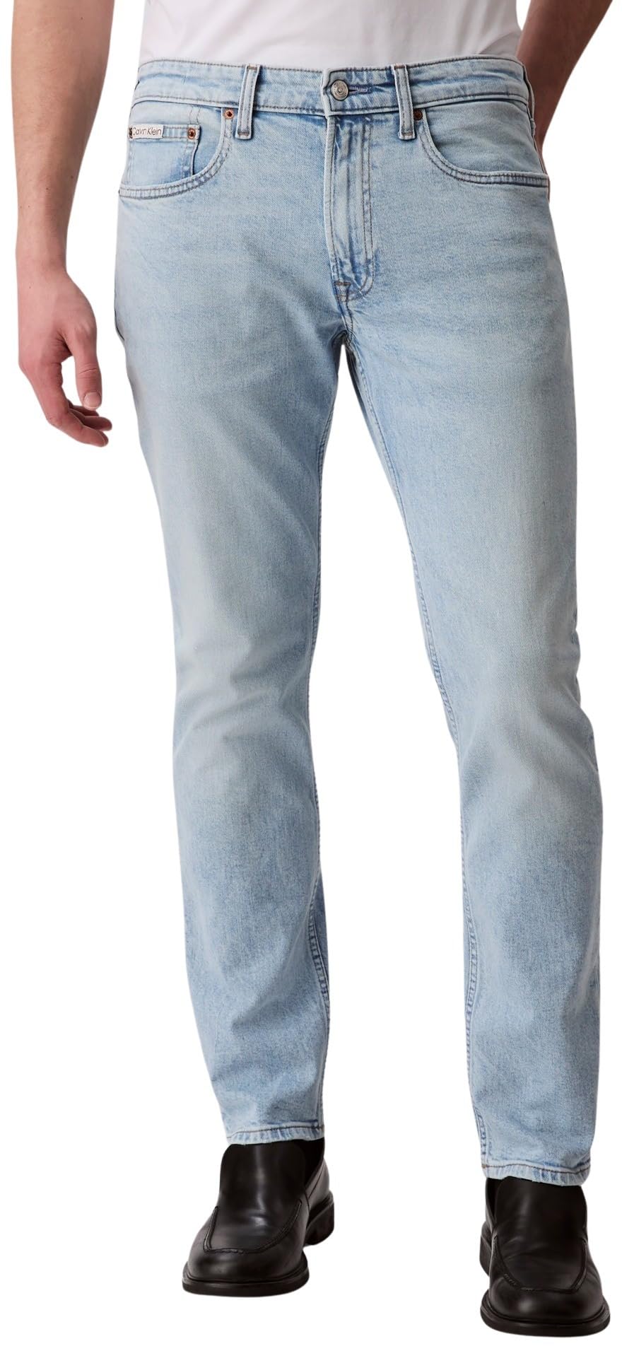 Calvin Klein Vaqueros Hombre Marbled Beacon Slim Fit, Azul (Marbled Beacon), 30W/38L