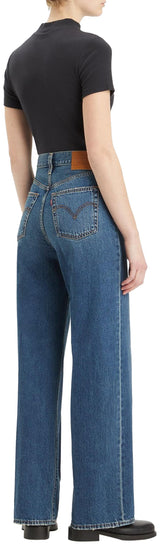 Levi's Pierna Ancha Ribcage H223 Jeans, Polar Perimiter, 27W x 32L para Mujer
